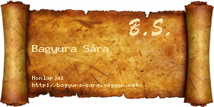 Bagyura Sára névjegykártya